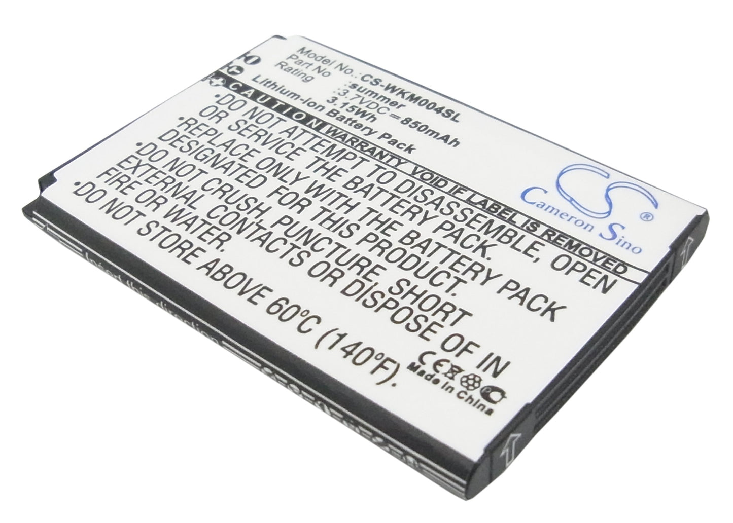 3.7V 850mAh/3.15Wh Li-ion Mobile/SmartPhone Battery for WIKO