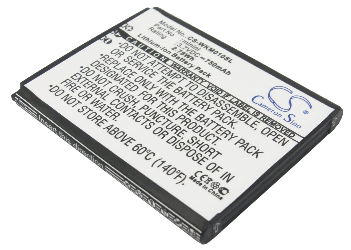 3.7V 750mAh/2.78Wh Li-ion Mobile/SmartPhone Battery for WIKO