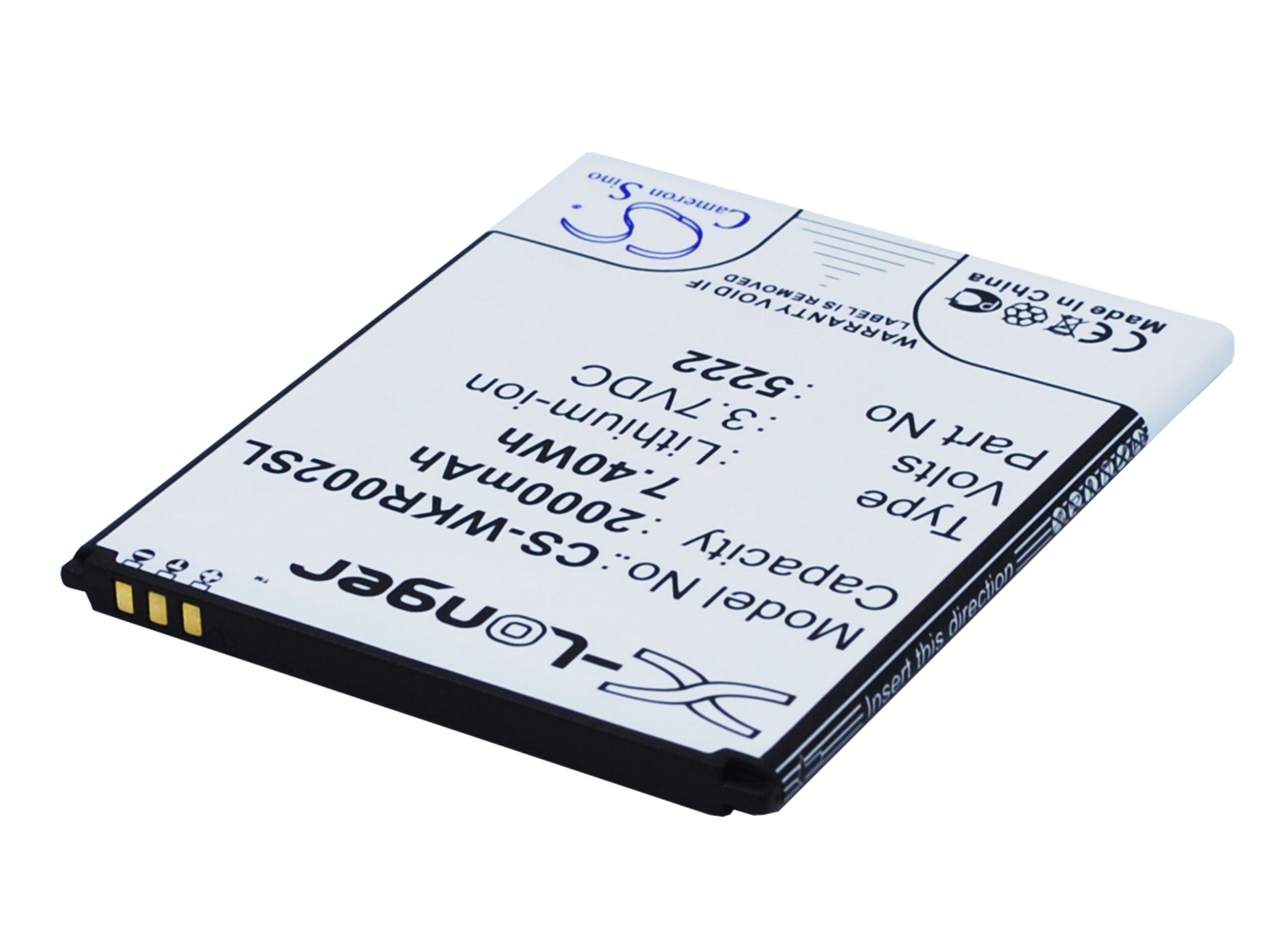 3.7V 2000mAh/7.40Wh Li-ion Mobile/SmartPhone Battery for WIKO