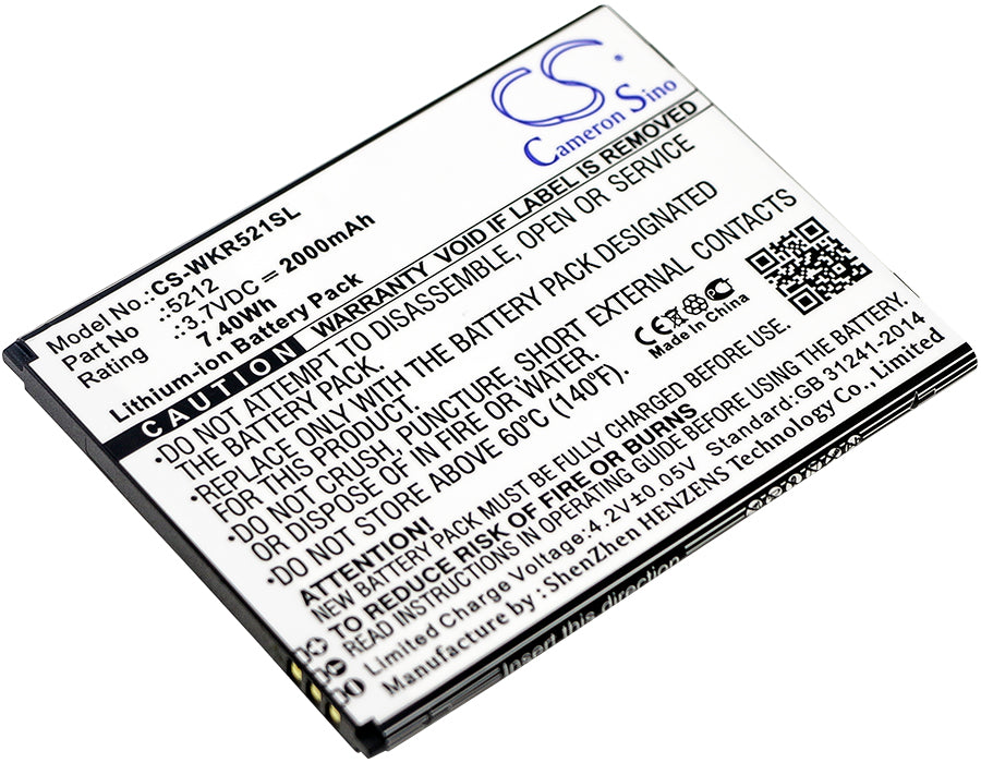 3.7V 2000mAh/7.40Wh Li-ion Mobile/SmartPhone Battery for WIKO