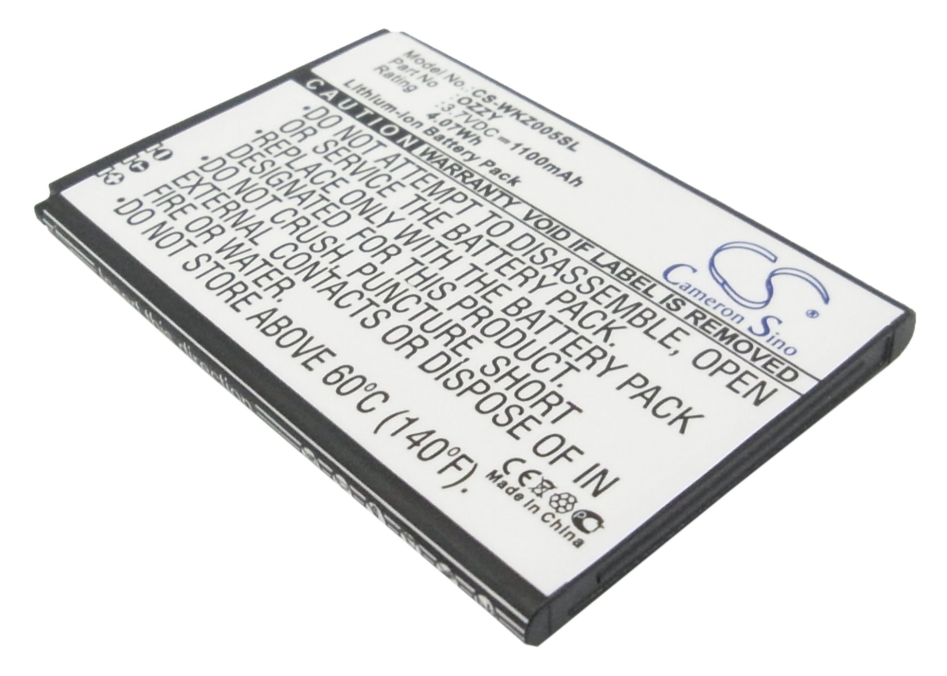 3.7V 1100mAh/4.07Wh Li-ion Mobile/SmartPhone Battery for WIKO