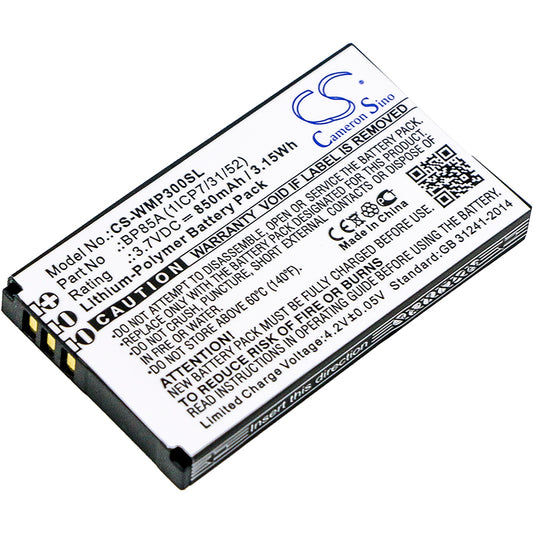 3.7V 850mAh/3.15Wh Li-Polymer GPS/Navigator Battery for WM Systems