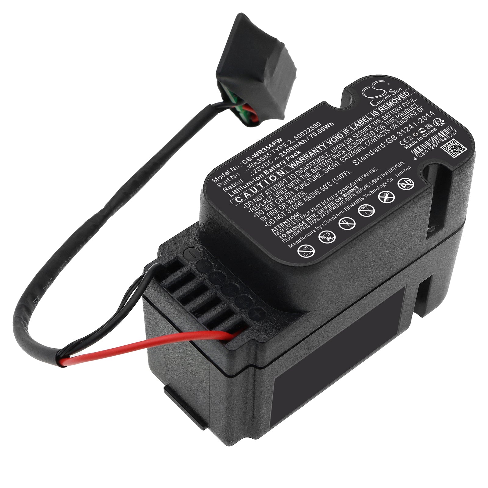 CS-WR356PW Replacement Battery – Compatible with Landroid WG795E, WG795E, WG795E Type 2