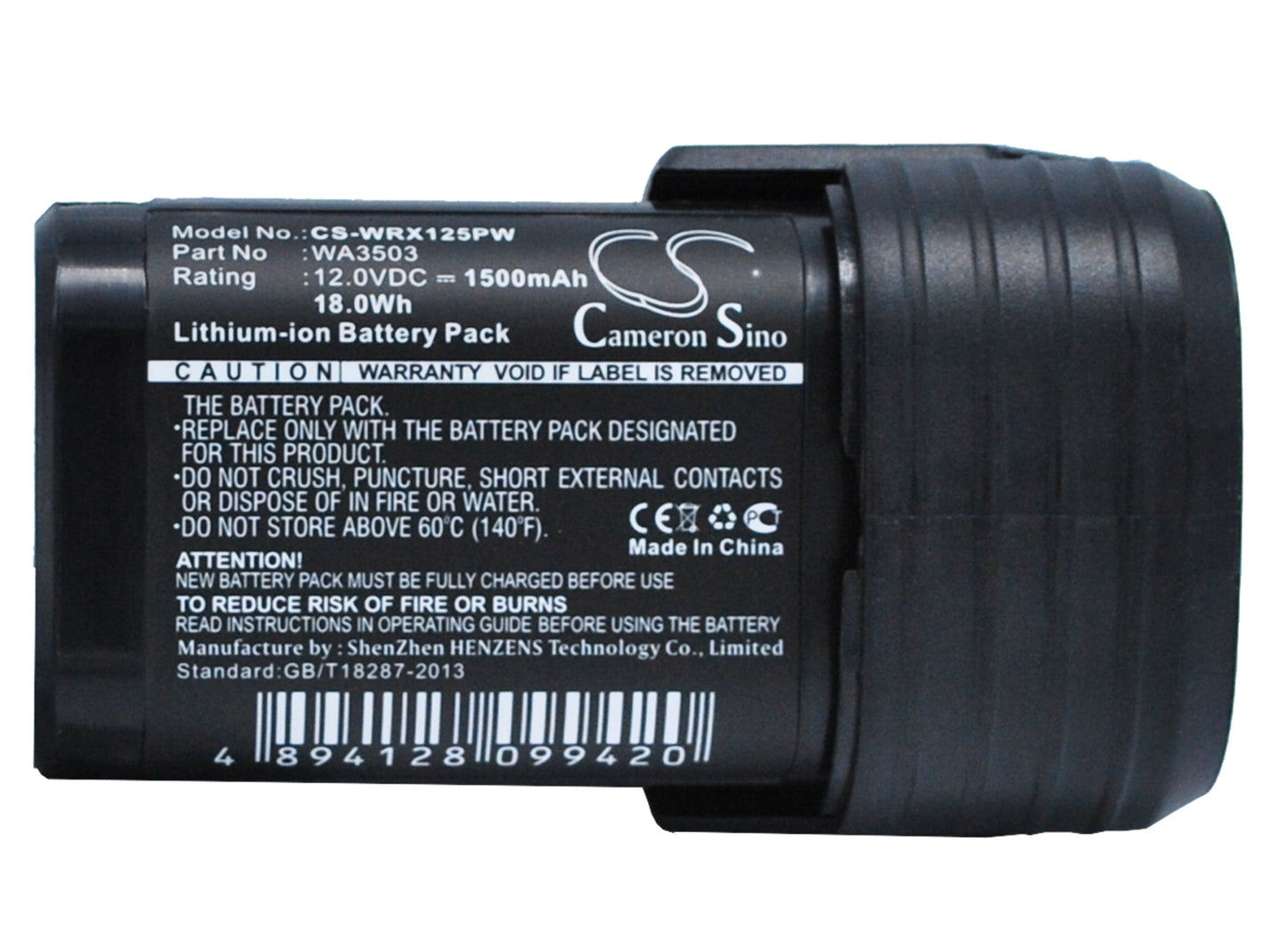 12V 1500mAh/18.00Wh Li-ion Power Tools Battery for Worx