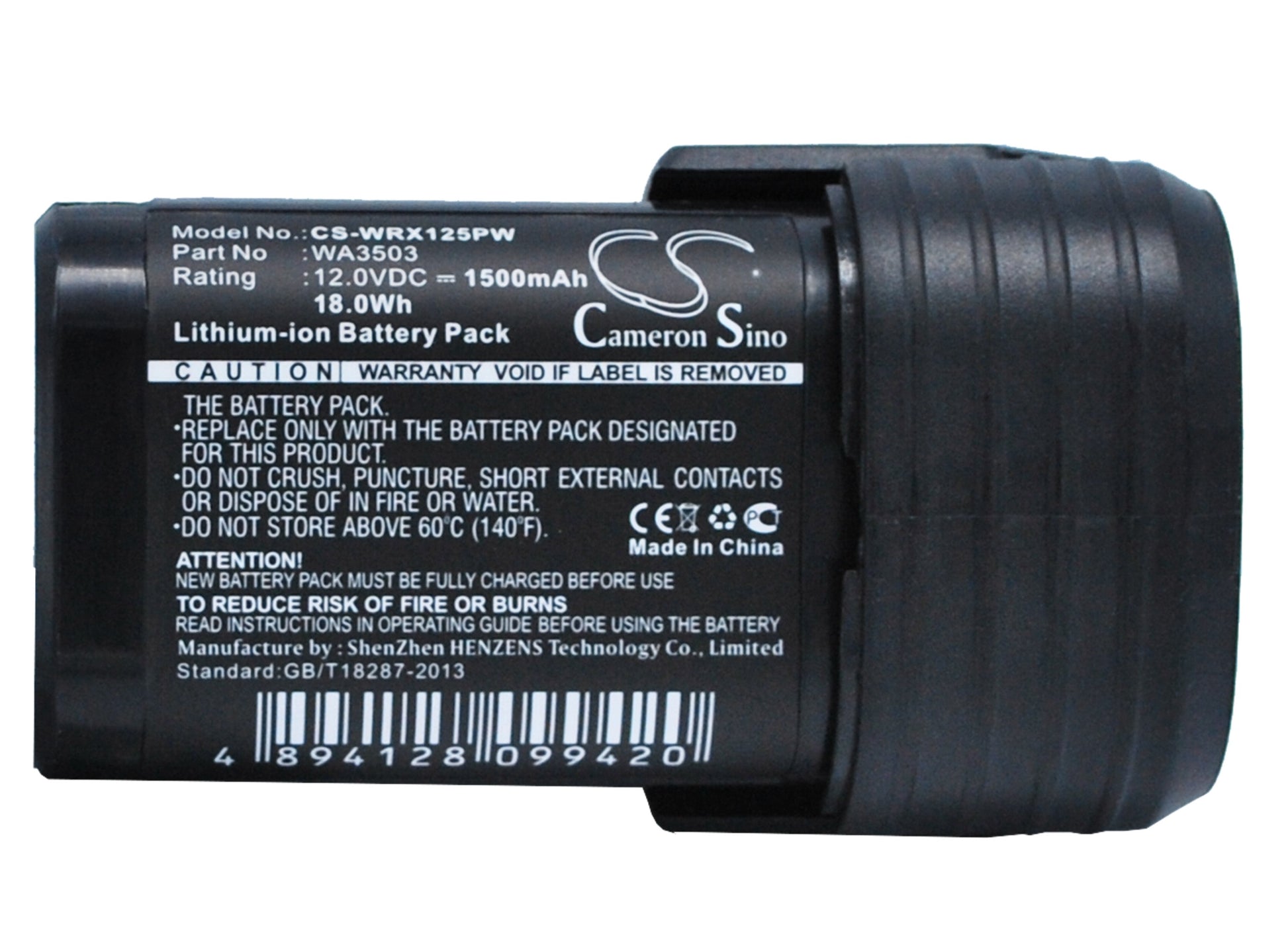 12V 1500mAh/18.00Wh Li-ion Power Tools Battery for Worx