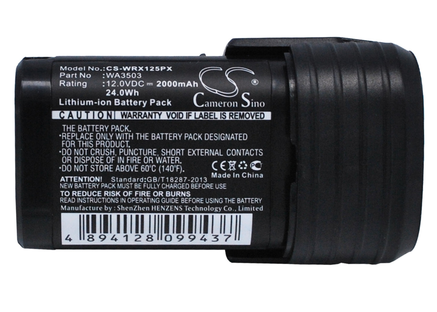12V 2000mAh/24.0Wh Li-ion Power Tools Battery for Worx