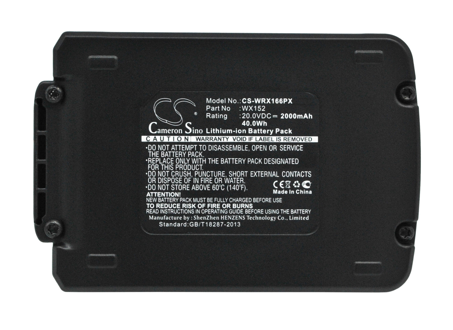 20V 2000mAh/40.0Wh Li-ion Power Tools Battery for Worx