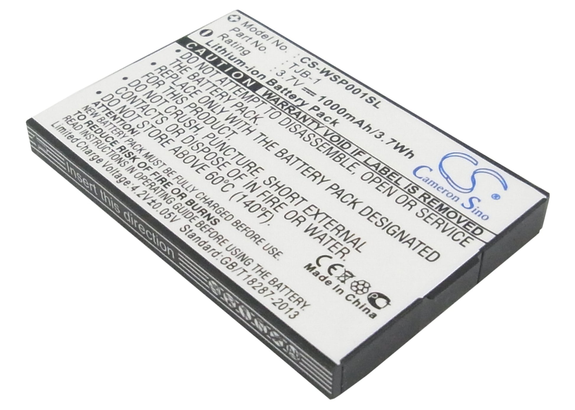 3.7V 1000mAh/3.70Wh Li-ion Mobile/SmartPhone Battery for Maxcom