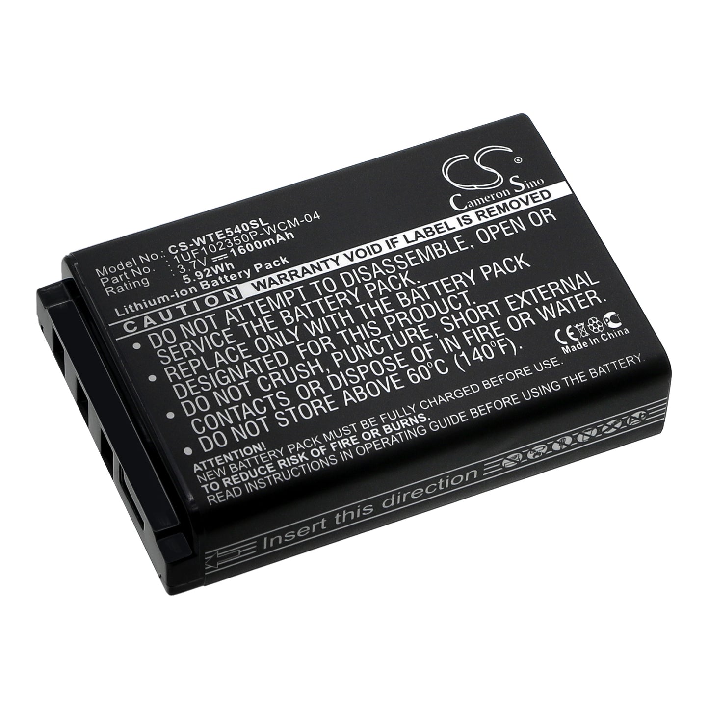 3.7V 1600mAh/5.92Wh Li-ion Tablet Battery for Wacom