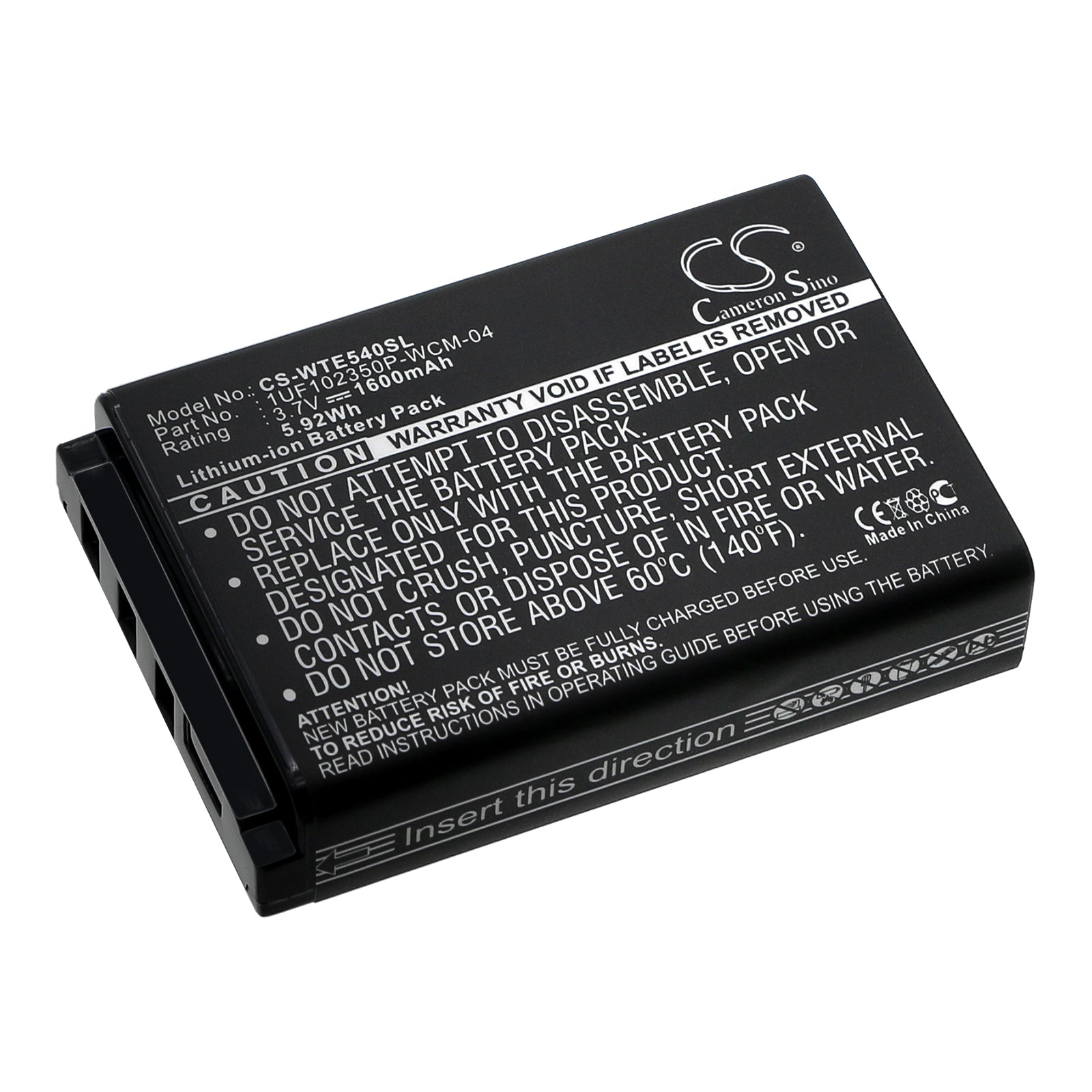 3.7V 1600mAh/5.92Wh Li-ion Tablet Battery for Wacom