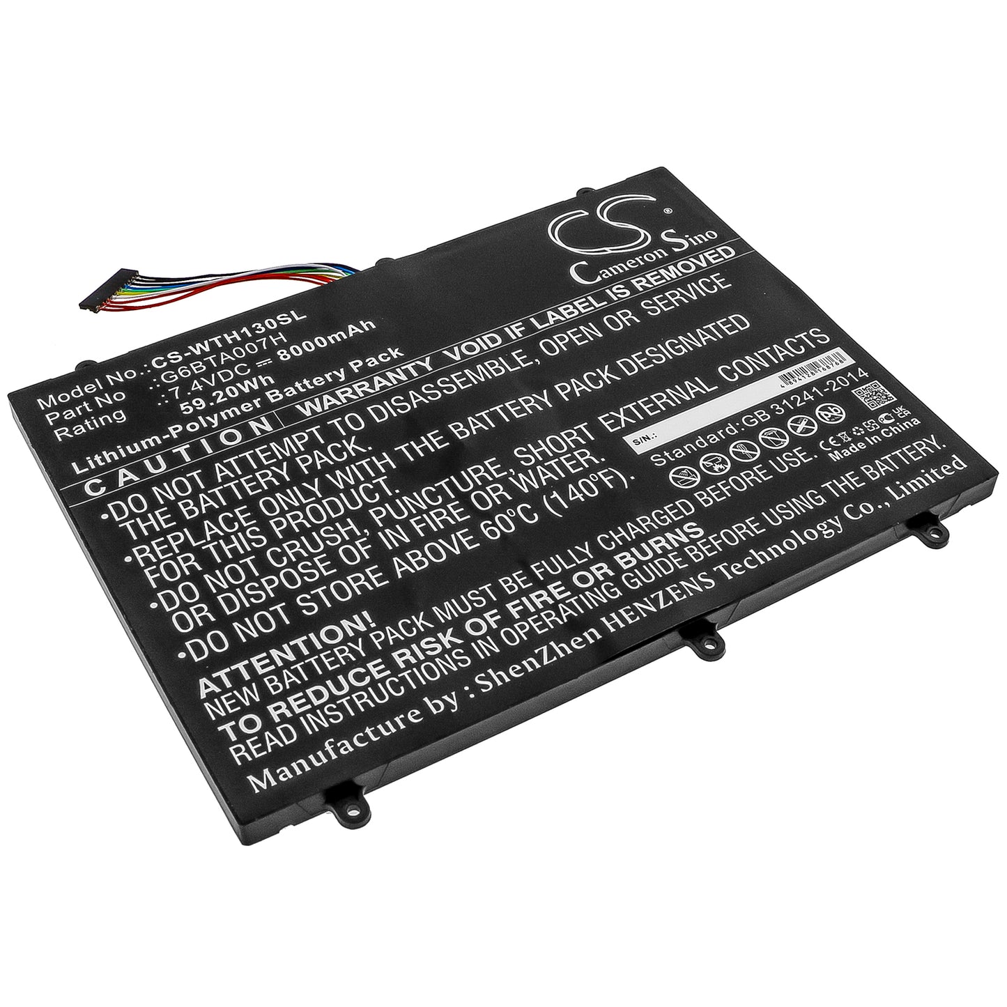 CS-WTH130SL Replacement Battery – Compatible with Cintiq Companion 2, DTH-W1300