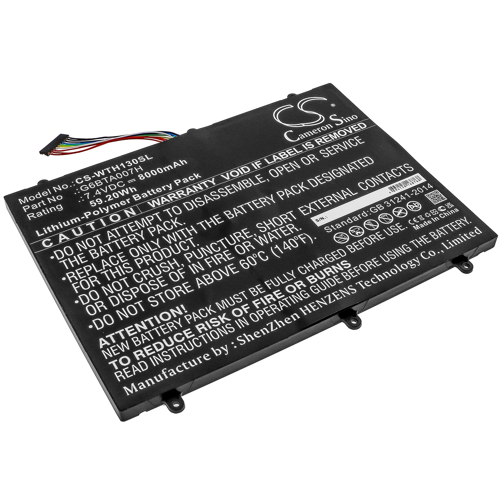 CS-WTH130SL Replacement Battery – Compatible with Cintiq Companion 2, DTH-W1300