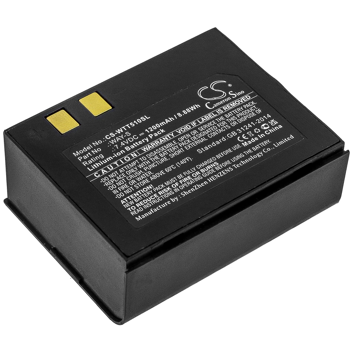 CS-WTT510SL Replacement Battery – Compatible with MTT 1510 Printer, WAY-S