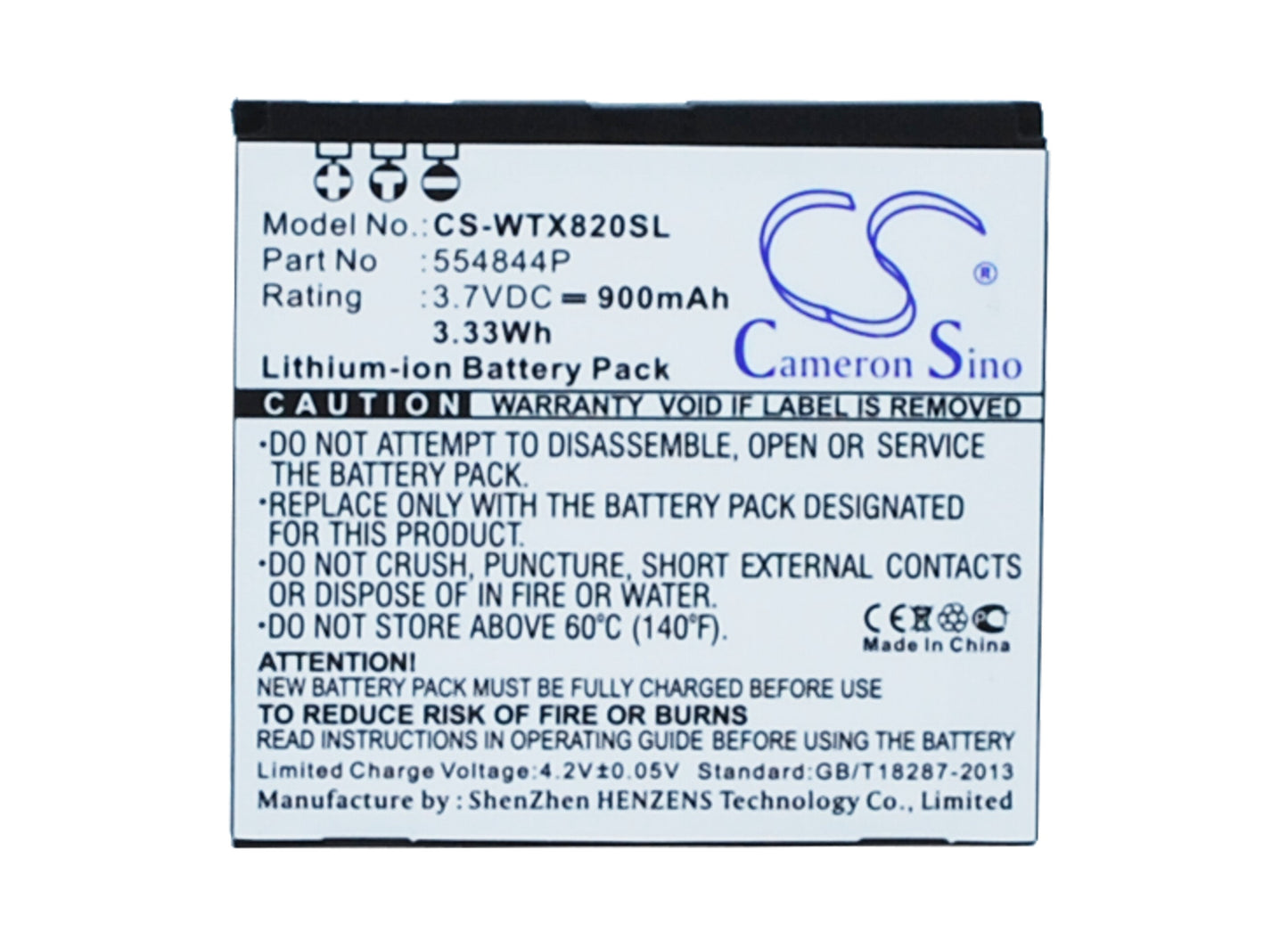 3.7V 800mAh/2.96Wh Li-ion GPS/Navigator Battery for Curtis