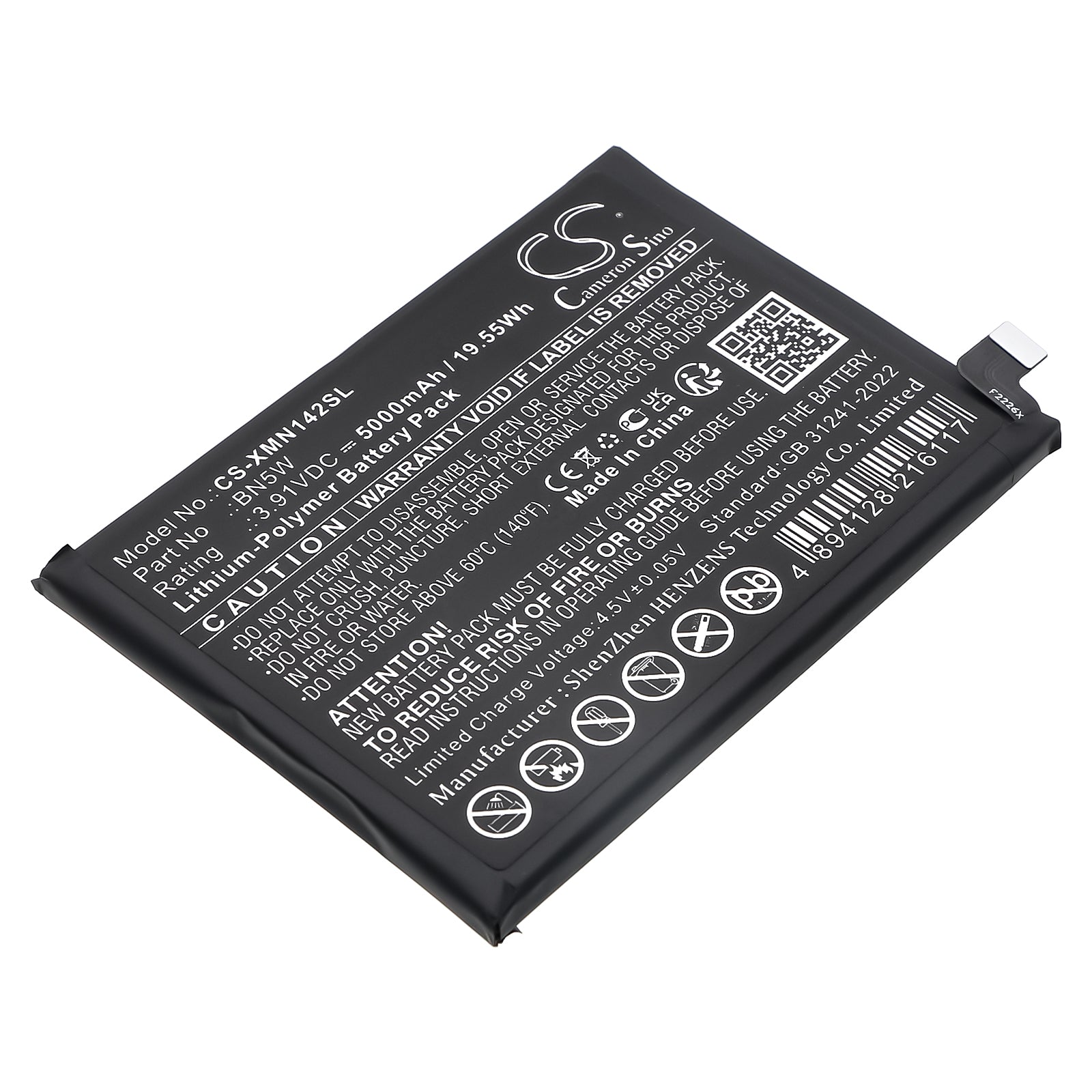 CS-XMN142SL Replacement Battery – Compatible with 24116RACCG, Note 14 Pro