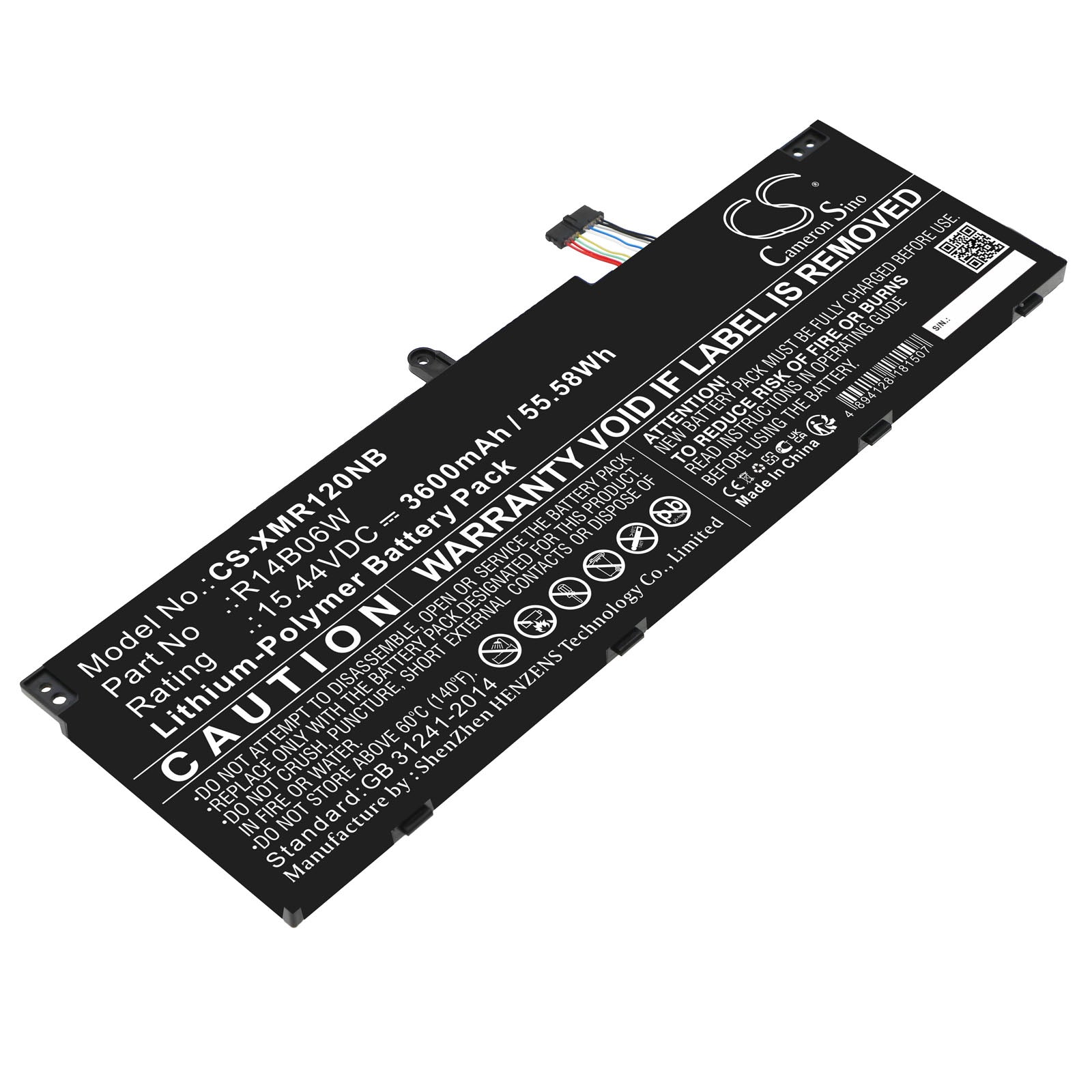 CS-XMR120NB Replacement Battery – Compatible with NoteBook Pro 120G