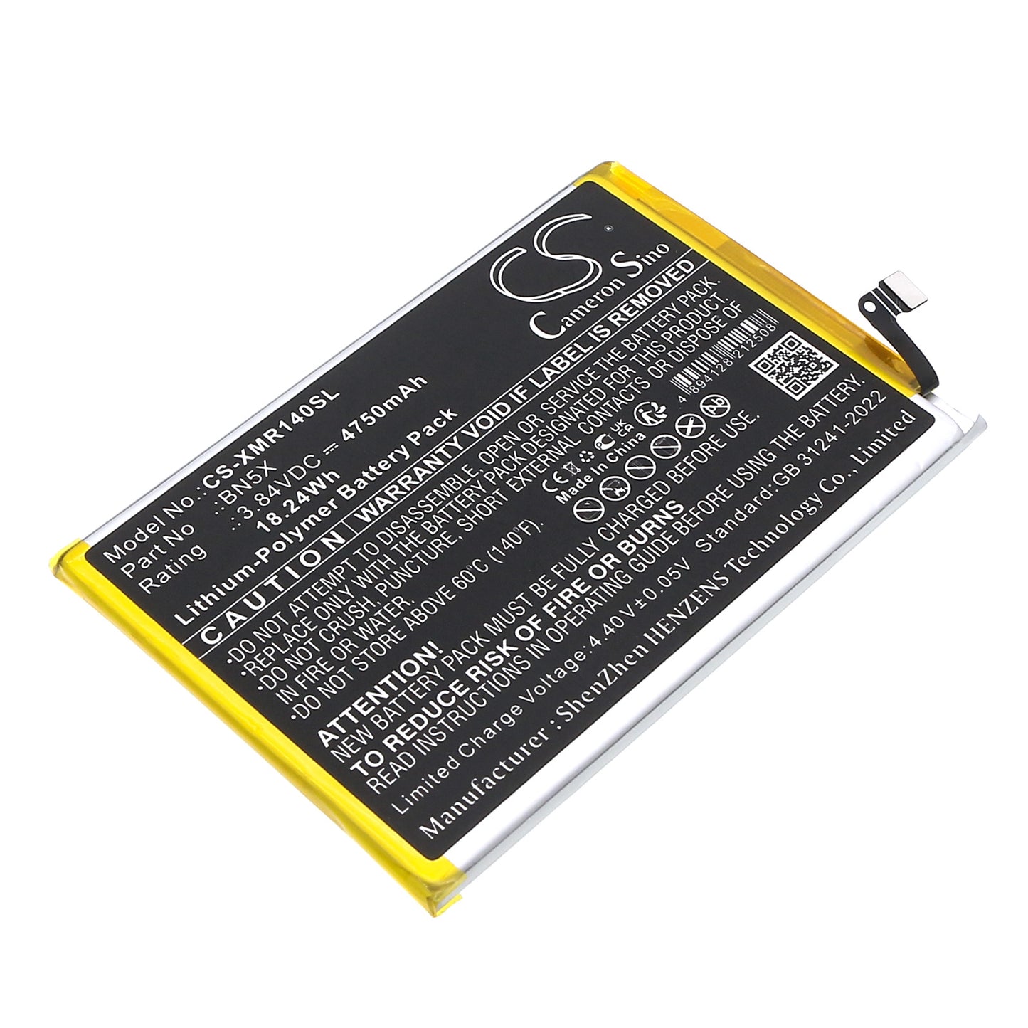 CS-XMR140SL Replacement Battery – Compatible with 2409BRN2CA, 2409BRN2CC, 2409BRN2CG, 2409BRN2CL, A3 Pro 4G, Redmi 14C