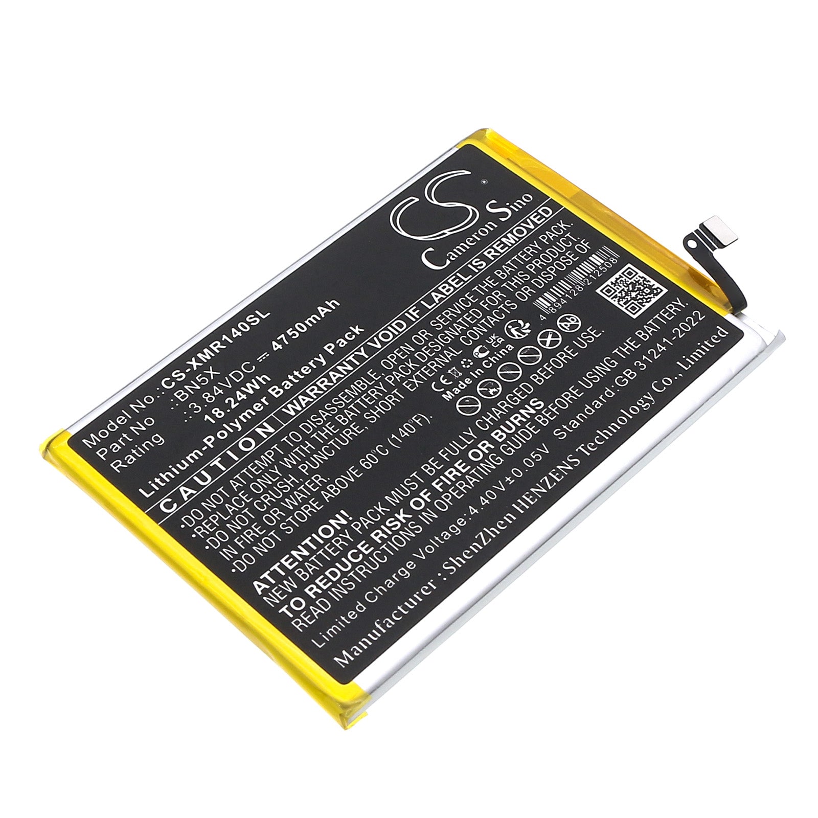 CS-XMR140SL Replacement Battery – Compatible with 2409BRN2CA, 2409BRN2CC, 2409BRN2CG, 2409BRN2CL, A3 Pro 4G, Redmi 14C