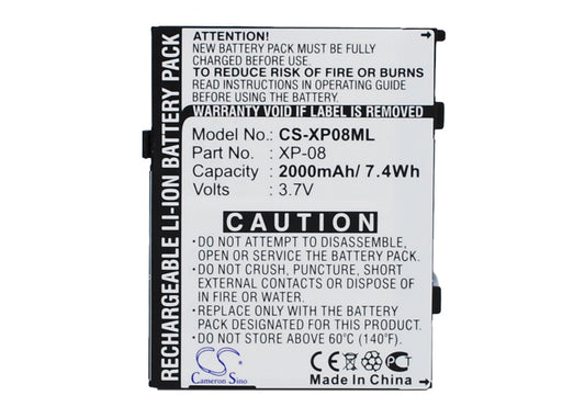 3.7V 2000mAh/7.4Wh Li-ion Mobile/SmartPhone Battery for O2