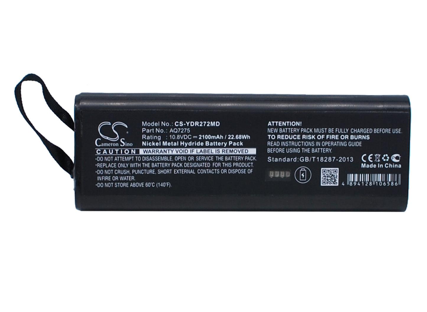 10.8V 2100mAh/22.68Wh Ni-MH Medical Battery for Yokogawa