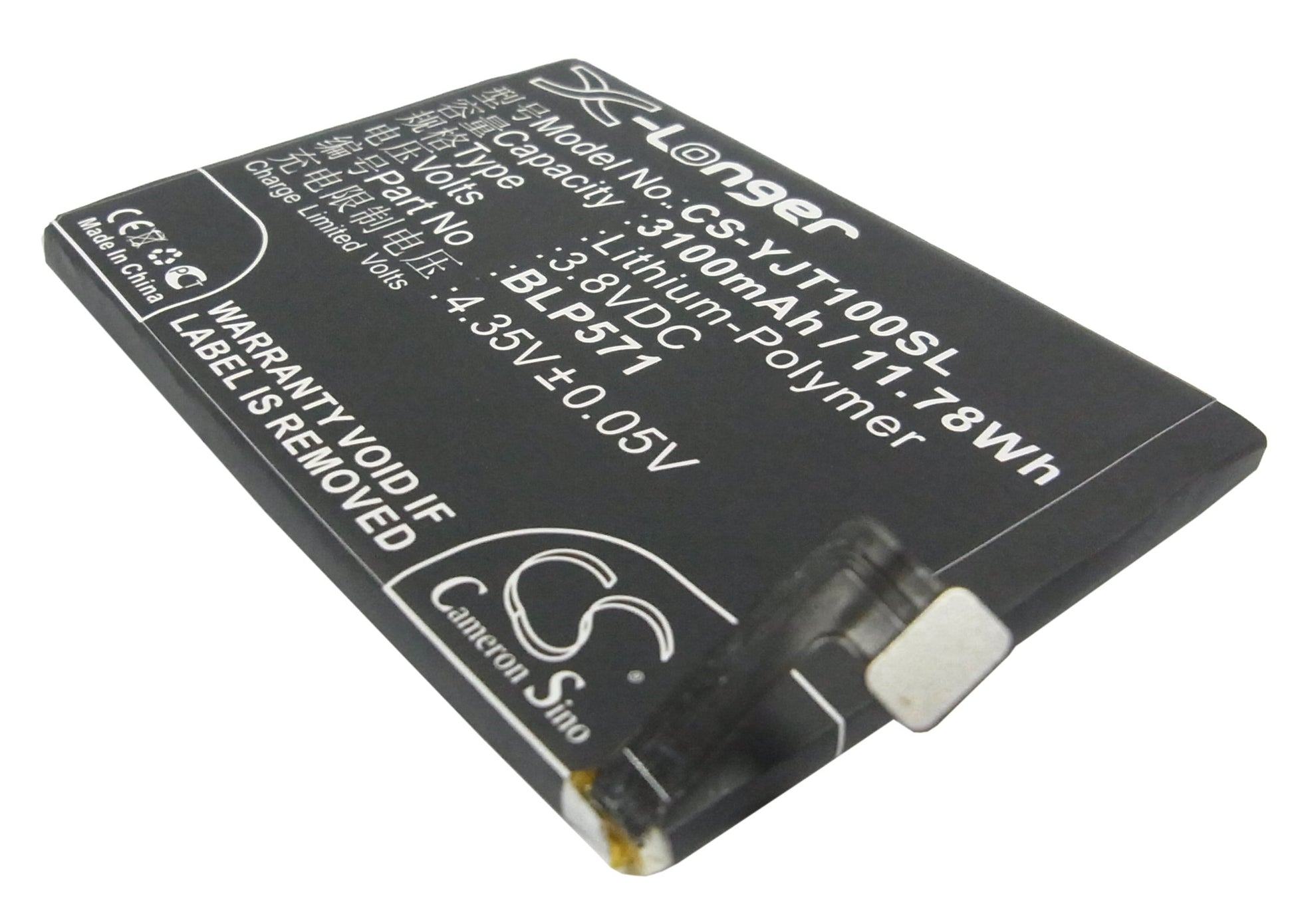 3.8V 3100mAh/11.78Wh Li-Polymer Mobile/SmartPhone Battery for Oneplus