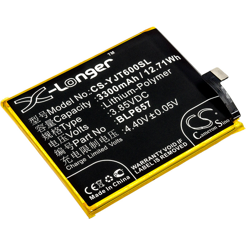 3.85V 3300mAh/12.71Wh Li-Polymer Mobile/SmartPhone Battery for Oneplus