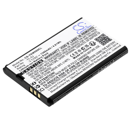 3.7V 1300mAh/4.81Wh Li-ion Cordless Phone Battery for Yealink