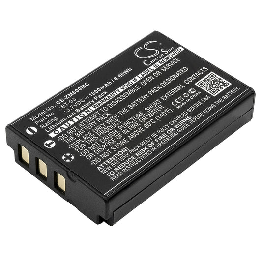 3.7V 1800mAh/6.66Wh Li-ion Camera Battery for ZOOM