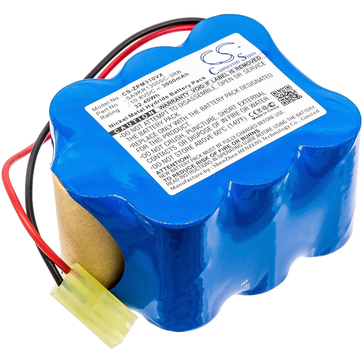 10.8V 3000mAh/32.40Wh Ni-MH Vacuum Battery for ZEPTER