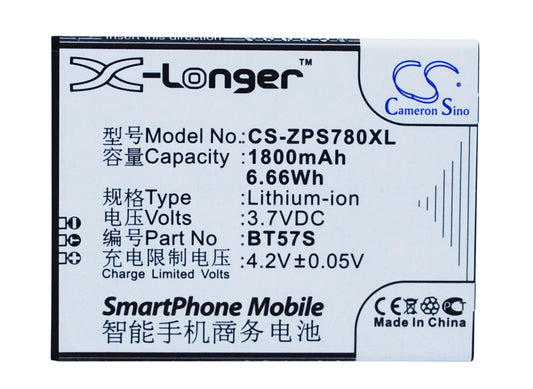 3.7V 1800mAh/6.66Wh Li-ion Mobile/SmartPhone Battery for ZOPO