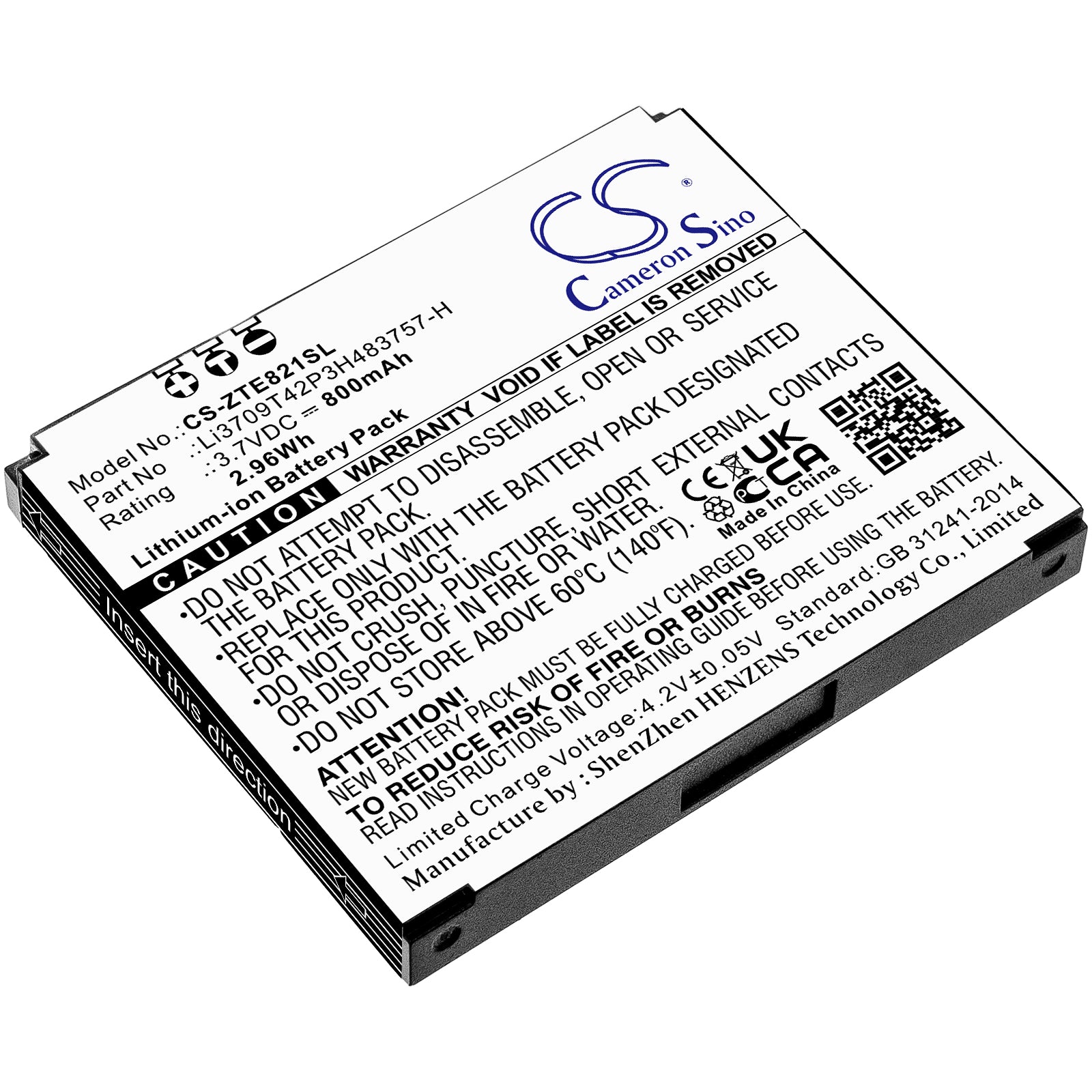 CS-ZTE821SL Replacement Battery – Compatible with E821