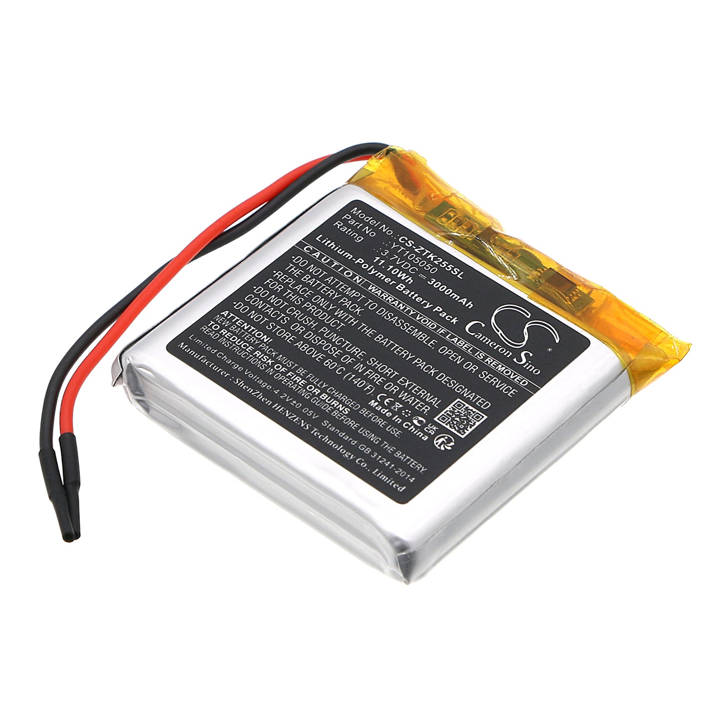 CS-ZTK255SL Replacement Battery – Compatible with AQD-V43-W, Multifunctional Air Quality De, ZK-255