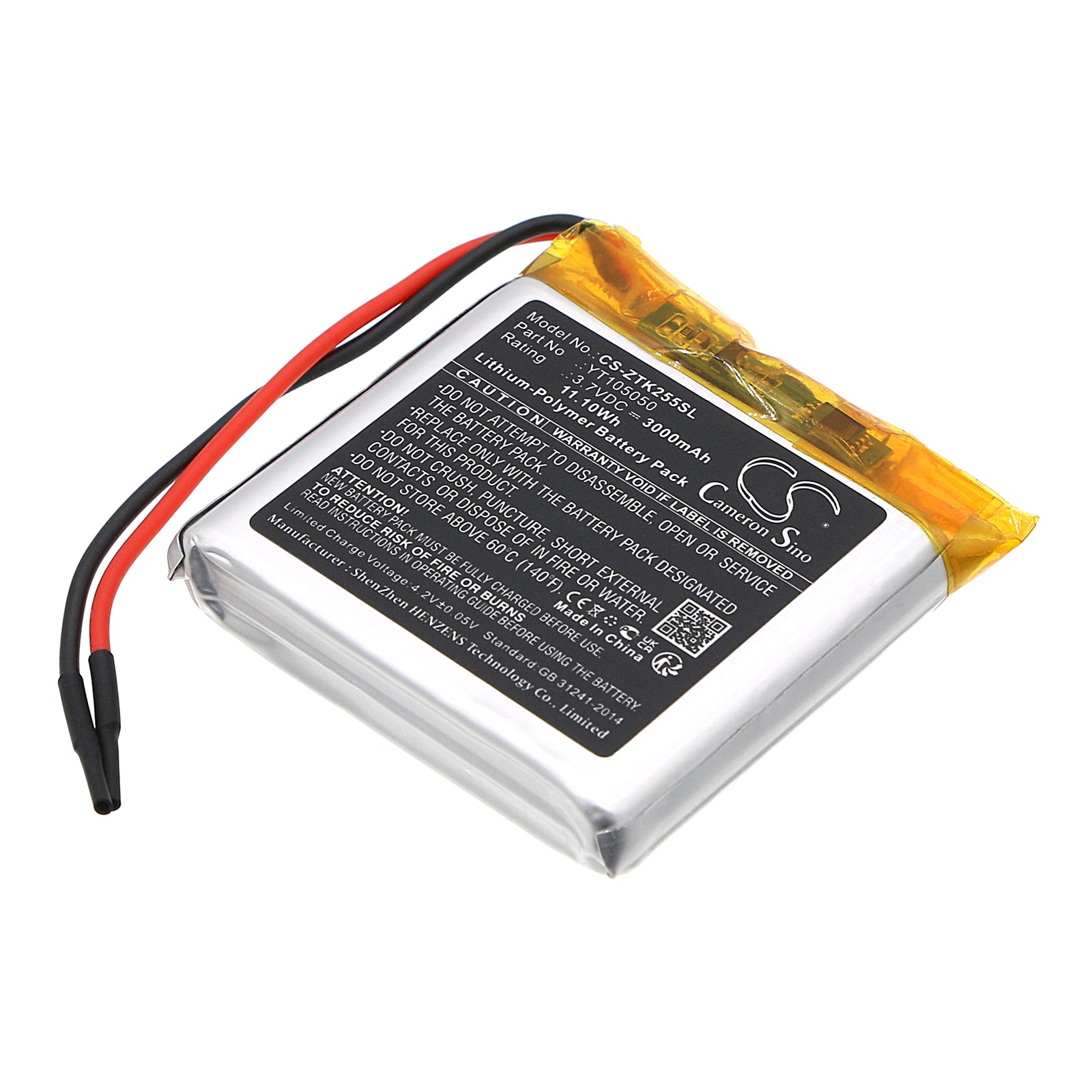 CS-ZTK255SL Replacement Battery – Compatible with AQD-V43-W, Multifunctional Air Quality De, ZK-255