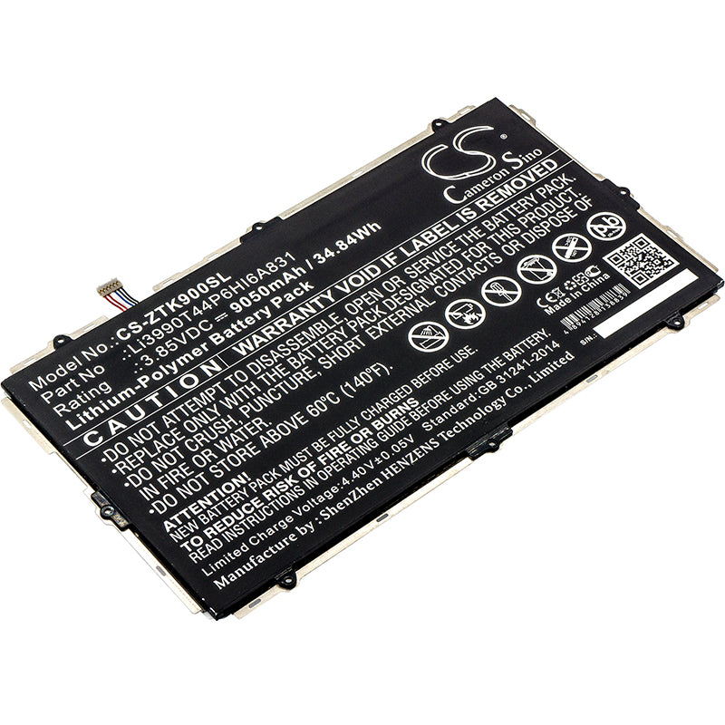 3.85V 9050mAh/34.84Wh Li-Polymer Tablet Battery for ZTE