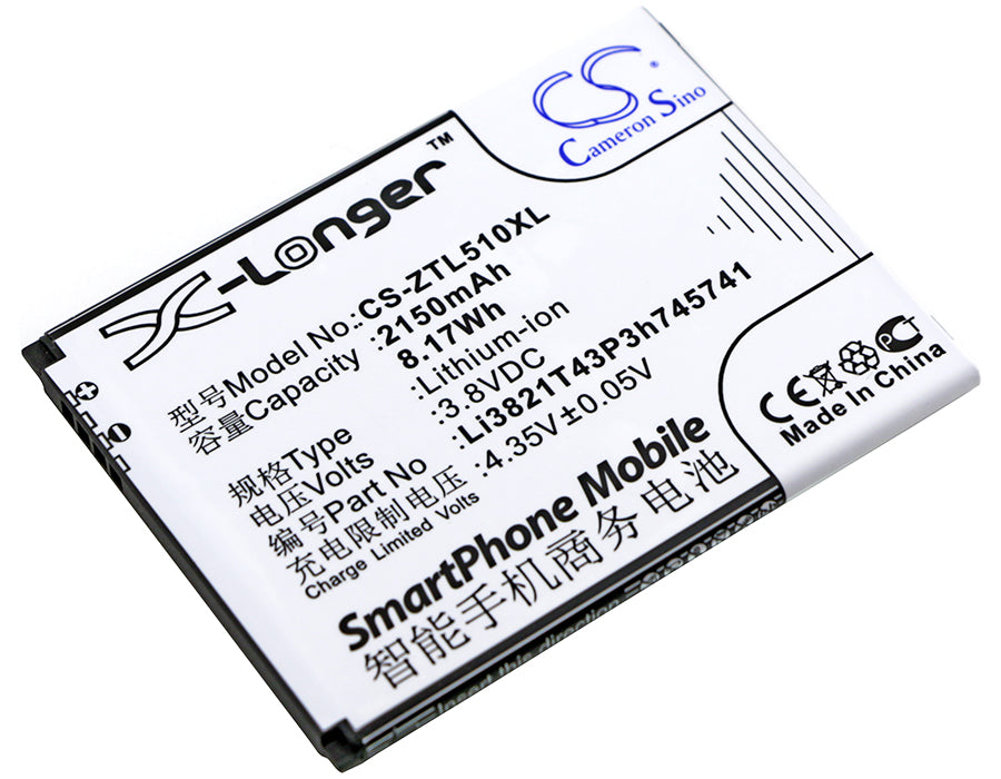 3.8V 2150mAh/8.17Wh Li-ion Mobile/SmartPhone Battery for ZTE