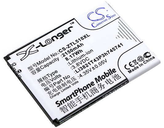 3.8V 2150mAh/8.17Wh Li-ion Mobile/SmartPhone Battery for ZTE