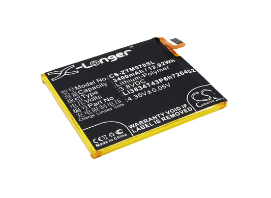 3.8V 3400mAh/12.92Wh Li-Polymer Mobile/SmartPhone Battery for ZTE