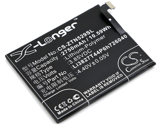 3.85V 2750mAh/10.59Wh Li-Polymer Mobile/SmartPhone Battery for ZTE