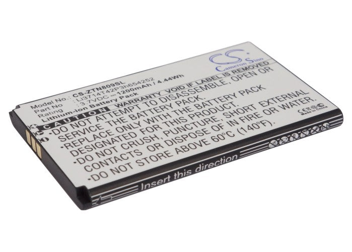 3.7V 1200mAh/4.44Wh Li-ion Mobile/SmartPhone Battery for ZTE