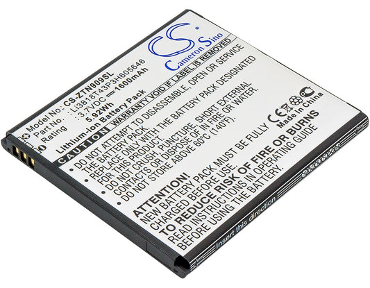 3.7VV 1600mAh/5.92Wh Li-ion Mobile/SmartPhone Battery for ZTE