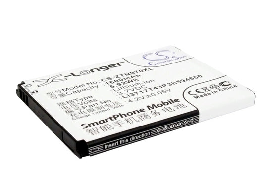 3.7V 1600mAh/5.92Wh Li-ion Mobile/SmartPhone Battery for ZTE