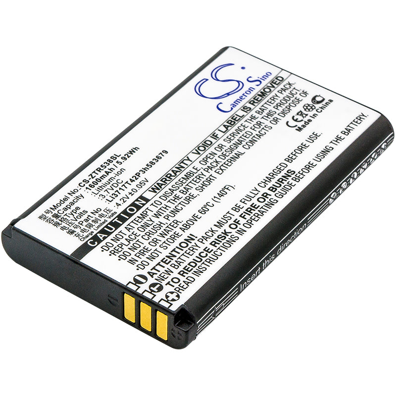 3.7V 1600mAh/5.92Wh Li-ion Mobile/SmartPhone Battery for ZTE