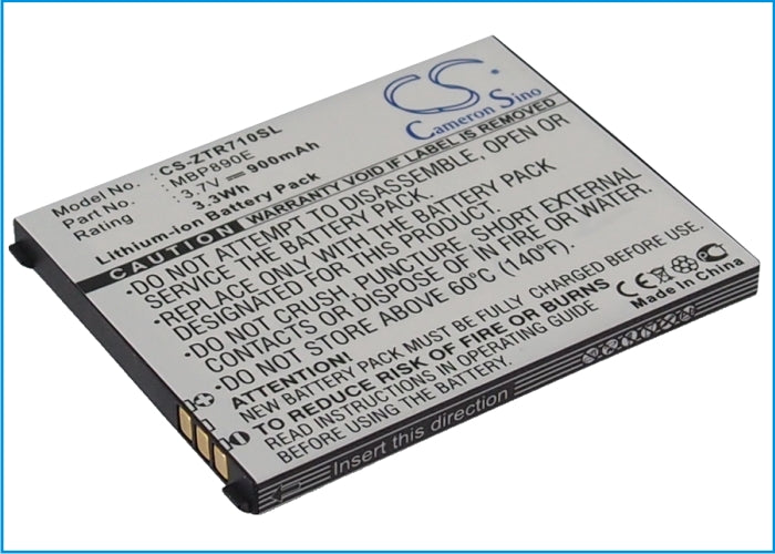 3.7V 900mAh Li-ion Mobile/SmartPhone Battery for ZTE