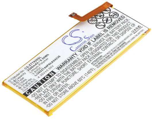 3.8VV 2500mAh/9.50Wh Li-Polymer Mobile/SmartPhone Battery for ZTE
