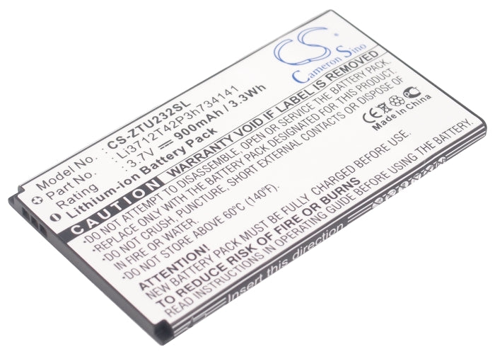 3.7V 900mAh/3.33Wh Li-ion Mobile/SmartPhone Battery for ZTE