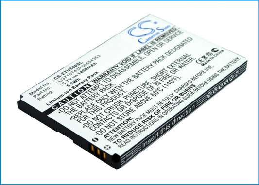 3.7V 1400mAh/5.2Wh Li-ion Mobile/SmartPhone Battery for ZTE