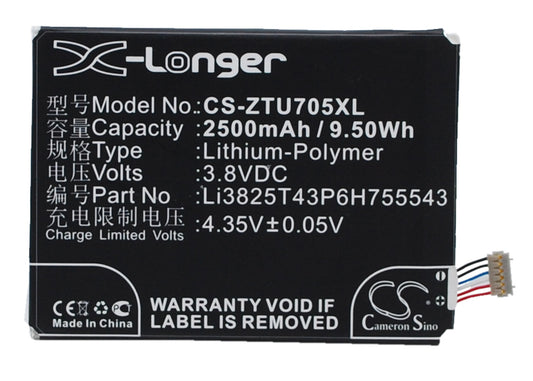 3.8V 2500mAh/9.50Wh Li-Polymer Mobile/SmartPhone Battery for Telstra