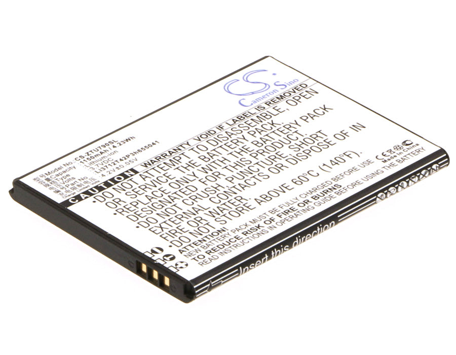 3.7V 1150mAh/4.26Wh Li-ion Mobile/SmartPhone Battery for ZTE