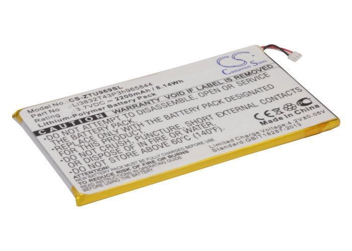 3.7VV 2200mAh/8.14Wh Li-Polymer Mobile/SmartPhone Battery for ZTE