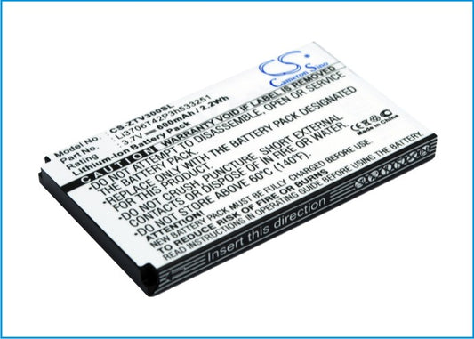 3.7V 600mAh Li-ion Mobile/SmartPhone Battery for ZTE